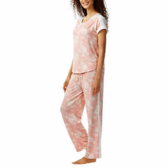 Lucky Brand Womens Pajamas Set 4 Piece Pink Floral - Picture 7 of 8